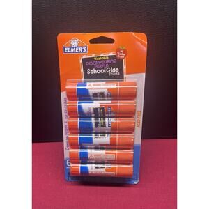 Disappearing Purple School Glue Sticks, Washable, 6 Count